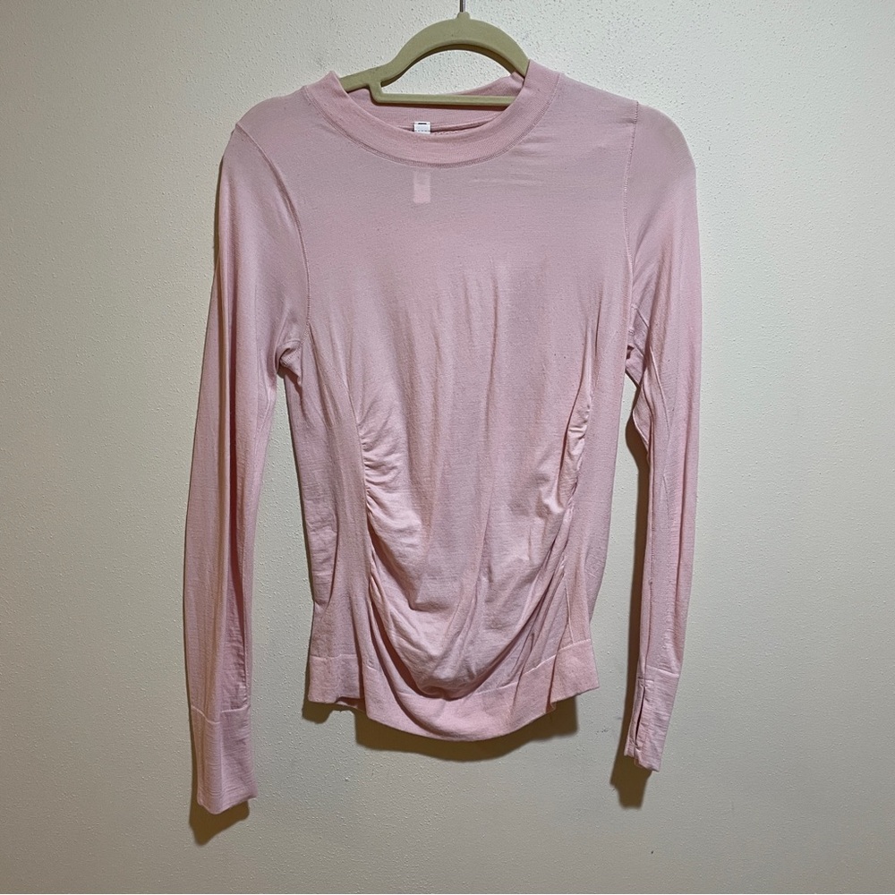 Athleta ForestHill Ascent Seamless Top Long Sleeve Pink Size Medium